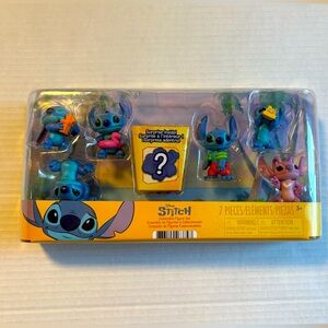 Disney Lilo Stitch STITCH & ANGEL 7-Piece Collectible Figurine Set 2" NEW 2025
